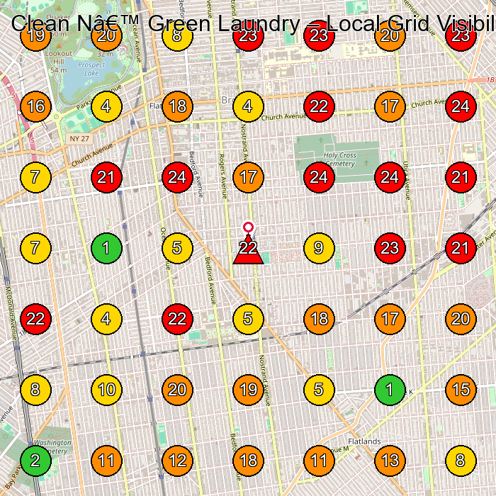 Clean N' Green Laundry Laundry Service GeoGrid ranking map for None